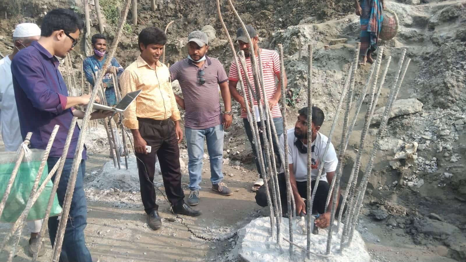 On-site foundation inspection and coordination